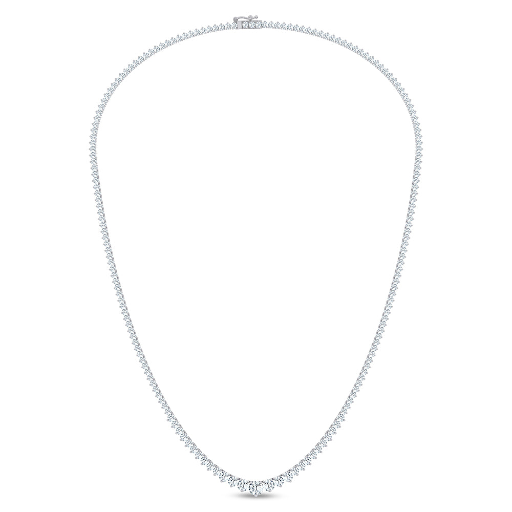 14K 7.00CT GRADUATED DIAMOND NECKLACE 17INCH