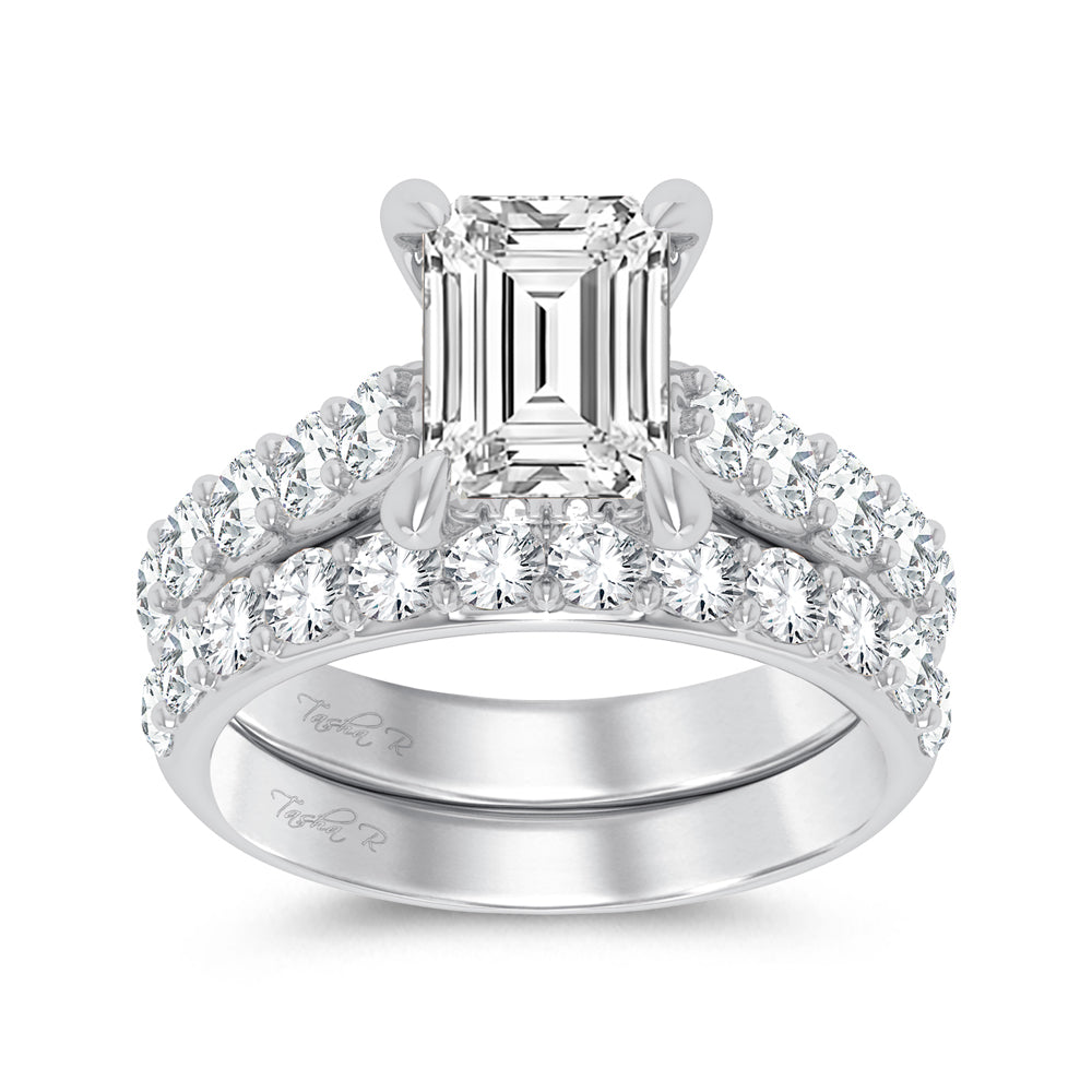14k White Gold 5CT Certified Lab Diamond Bridal Ring