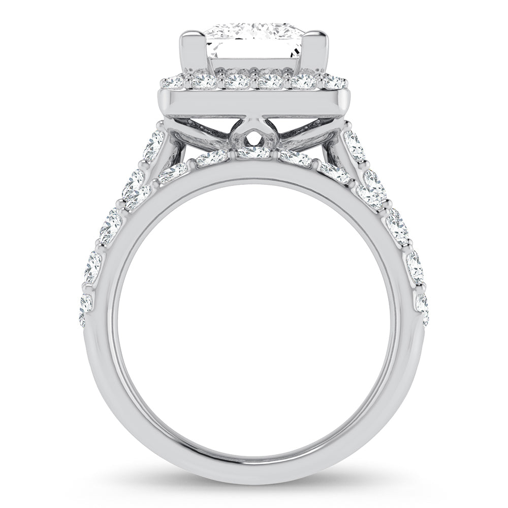 14k White Gold 5CT Certified Lab Diamond Bridal Ring Set