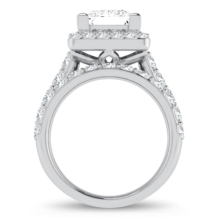 14k White Gold 5CT Certified Lab Diamond Bridal Ring Set
