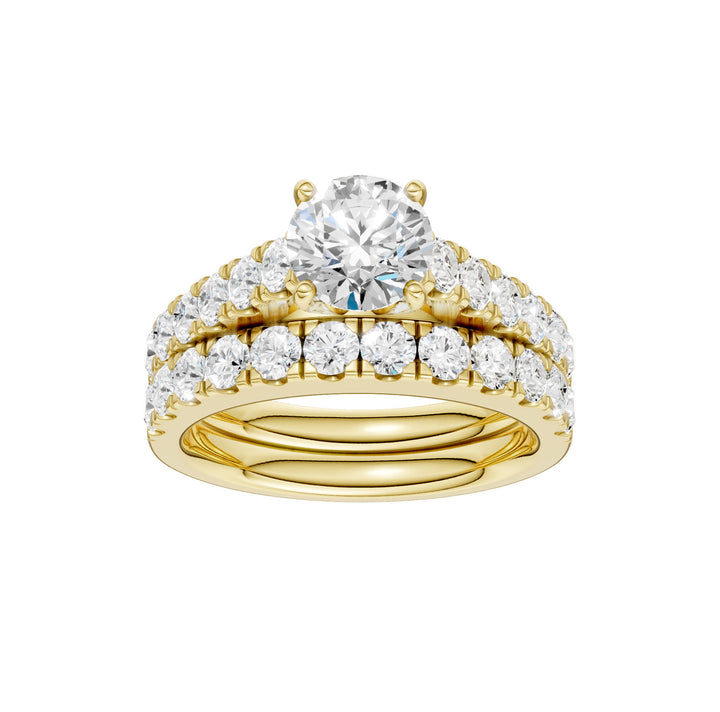 14K Yellow Gold 2.40CT Lab Grown Diamond Bridal Elegance Set