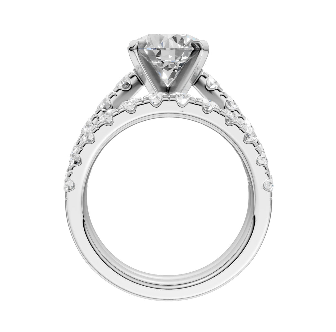 14k White Gold 3.50CT Lab Grown Diamond Bridal Ensemble