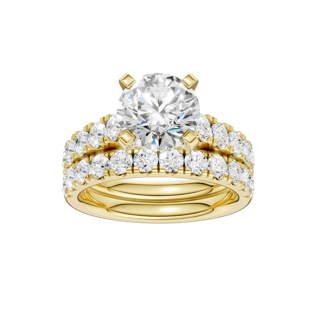 14K Yellow Gold 3.50CT Lab Grown Diamond Bridal Elegance Set