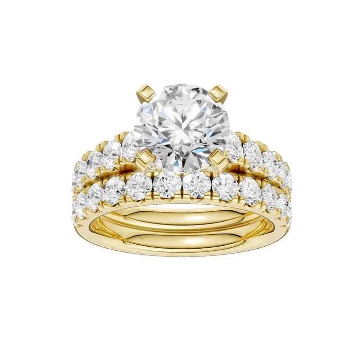 14K Yellow Gold 3.50CT Lab Grown Diamond Bridal Elegance Set