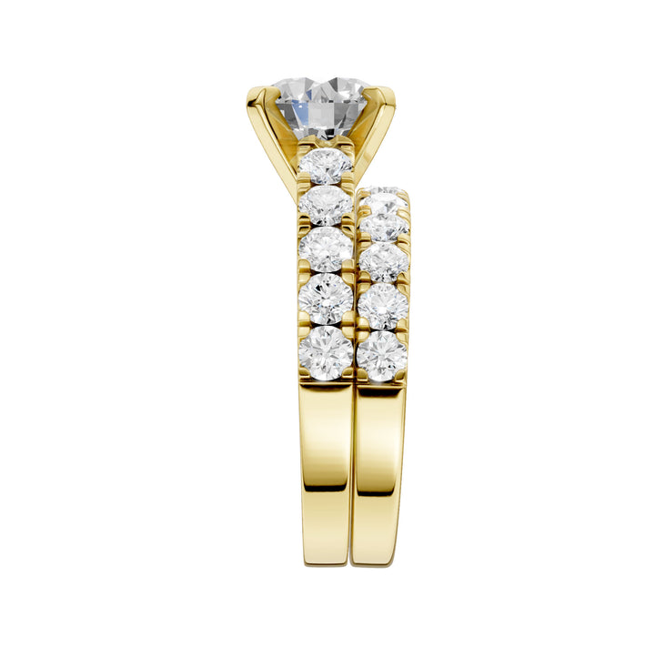 14K Yellow Gold 3.50CT Lab Grown Diamond Bridal Elegance Set