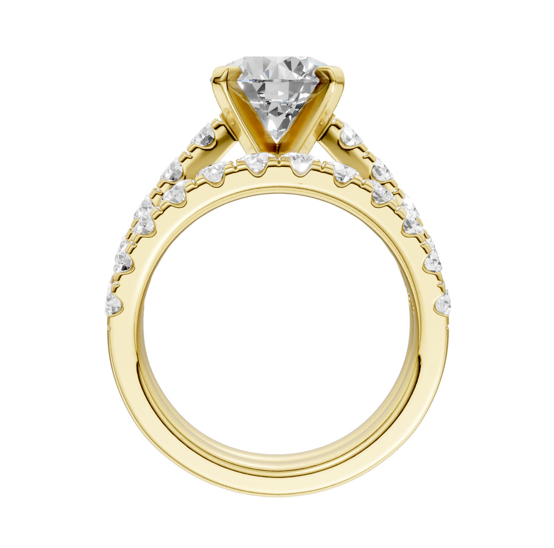 14K Yellow Gold 3.50CT Lab Grown Diamond Bridal Elegance Set
