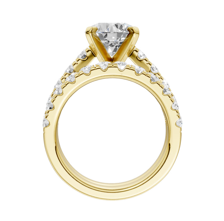 14K Yellow Gold 3.50CT Lab Grown Diamond Bridal Elegance Set