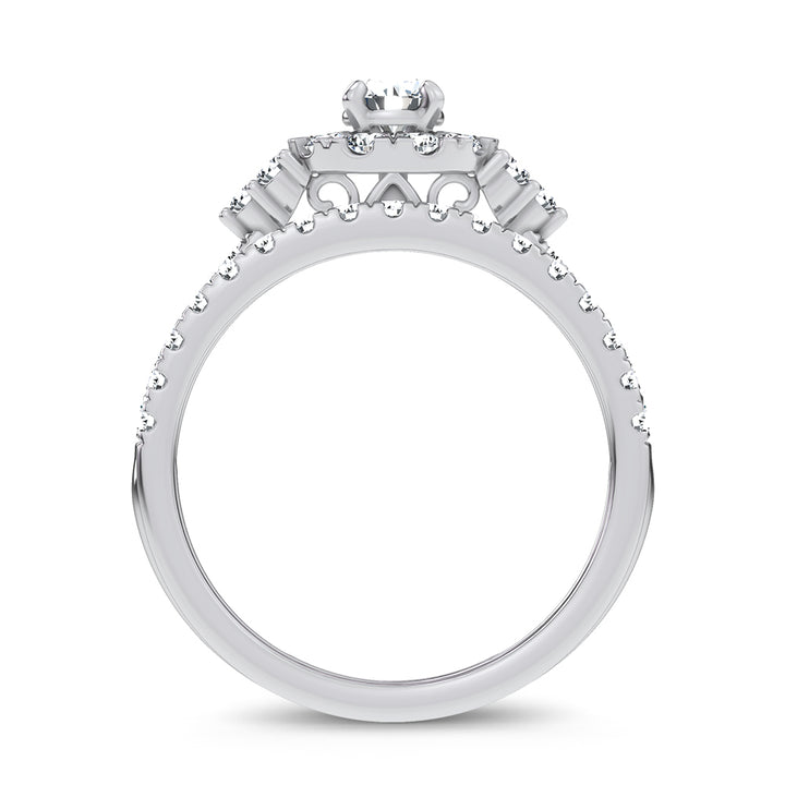 10K 1.00CT Lab Grown DIAMOND BRIDAL SET