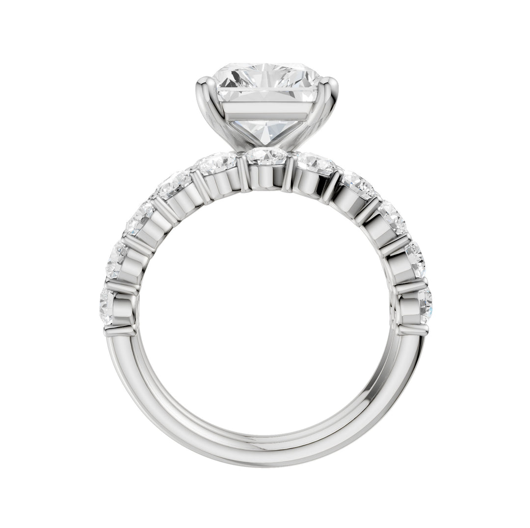14k White Gold 6CT Lab Diamond Bridal Ring Set for Her