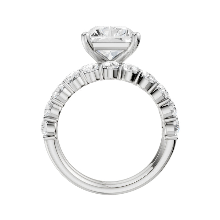 14k White Gold 6CT Lab Diamond Bridal Ring Set for Her