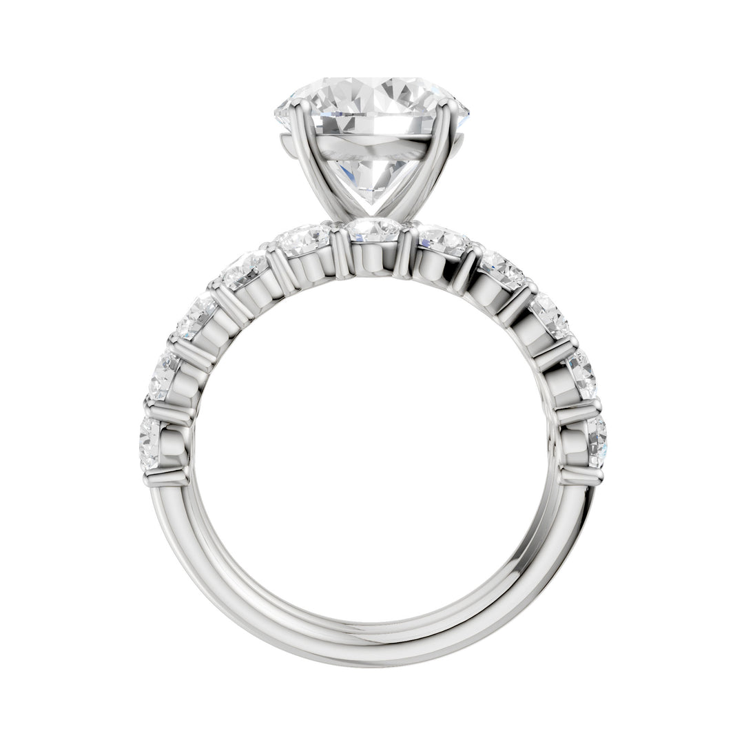 Certified 14K White Gold 6CT Lab Diamond Bridal Ring Set
