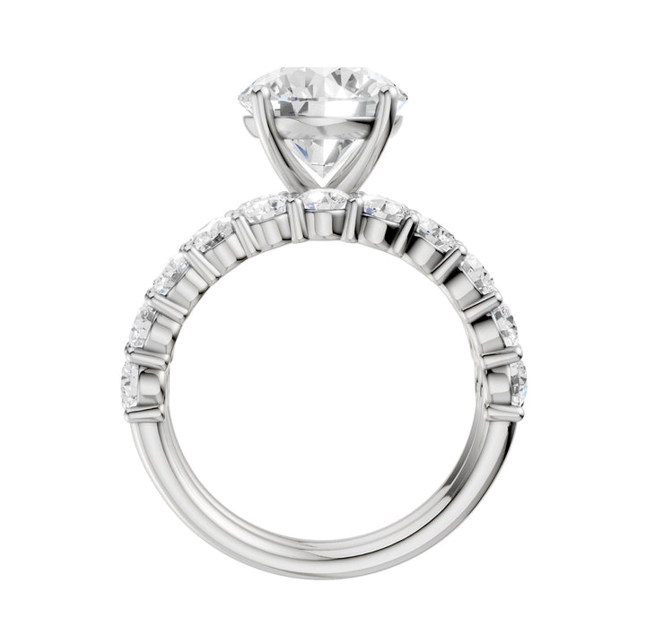 Certified 14K White Gold 6CT Lab Diamond Bridal Ring Set