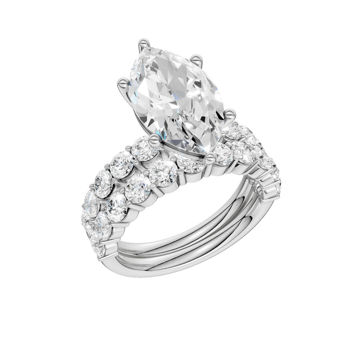 14K 6.00CT Certified Lab Grown Diamond Bridal Set