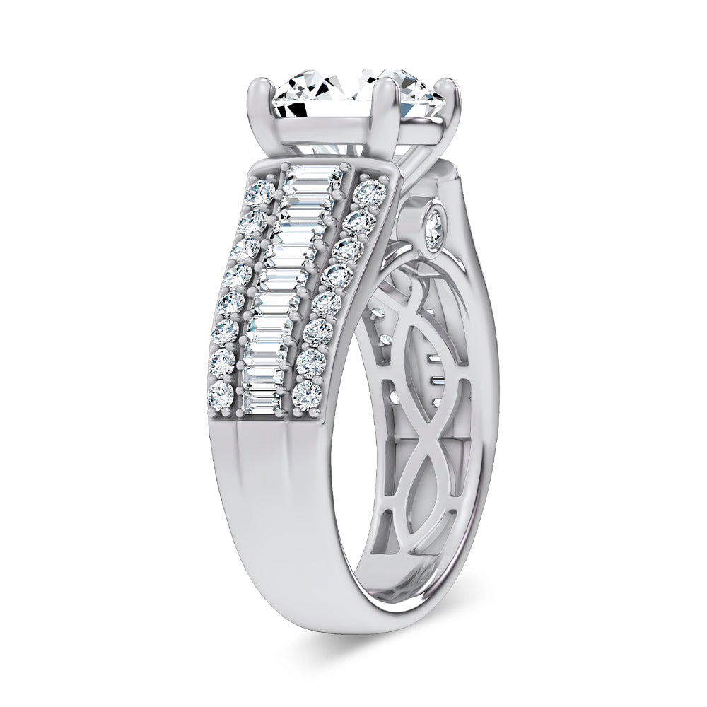 14K 3.75CT Certified Lab Grown Engagement Ring