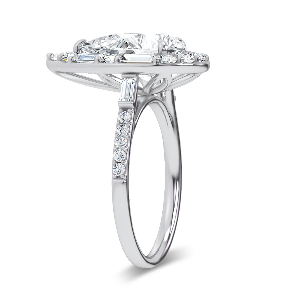 14K 3.75CT Certified Lab Grown Engagement Ring