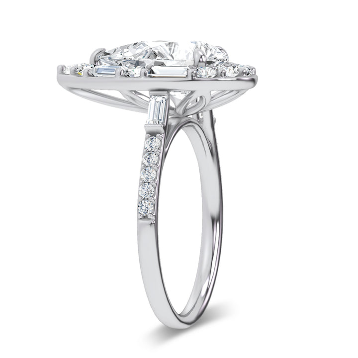 14K 3.75CT Certified Lab Grown Engagement Ring