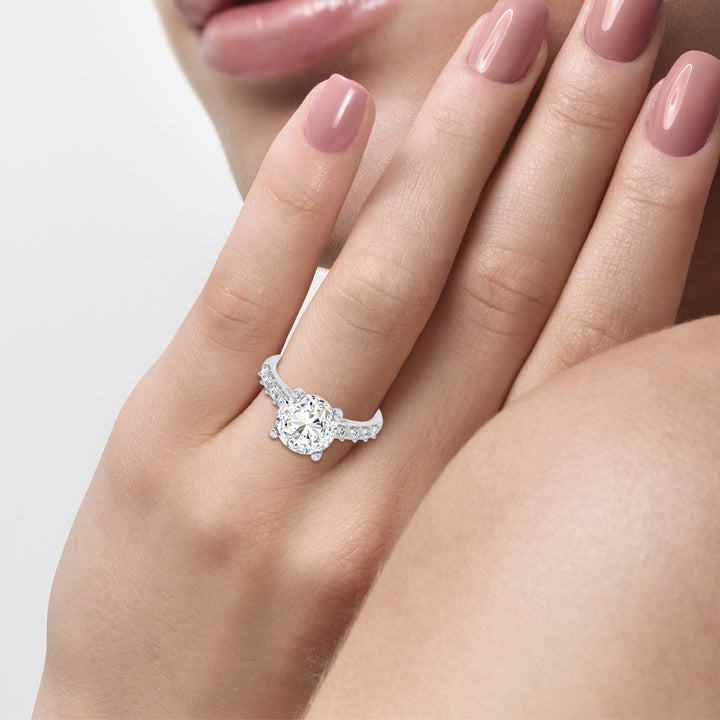 14K 3.64CT Certified Lab Grown Engagement Ring