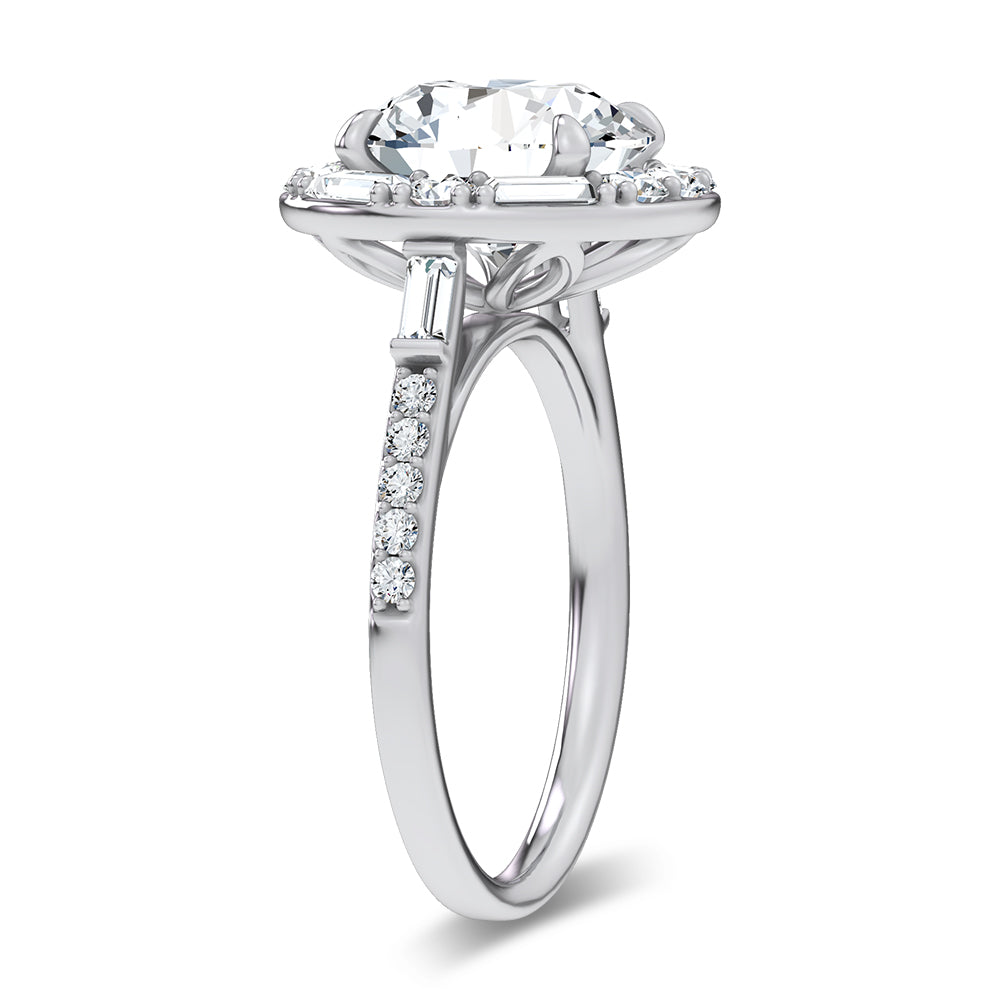14K 3.63CT Certified Lab Grown Engagement Ring