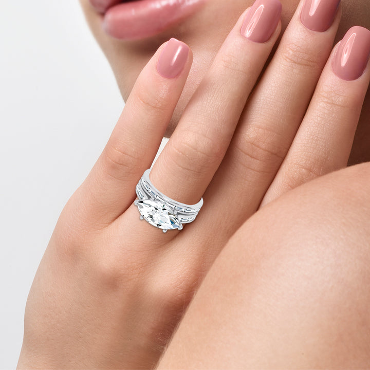 14K 3.57CT Certified Lab Grown Diamond Bridal Set