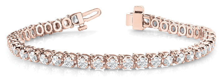 Rose Gold Lab Diamond In Line Tennis Bracelet