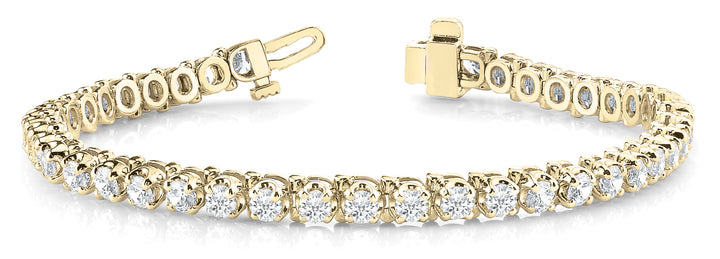 18K Yellow Gold Lab Diamond In-Line Bracelet