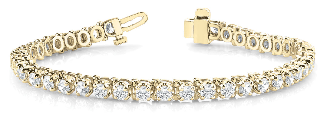18K Yellow Gold Lab Diamond In-Line Bracelet