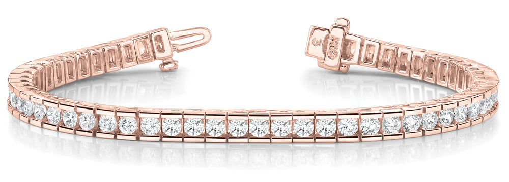 18K Rose Gold 10.5 CT Diamond Tennis Bracelet