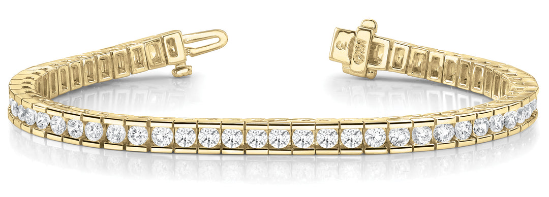 18K Yellow Gold 10.5 CT Diamond Line Bracelet