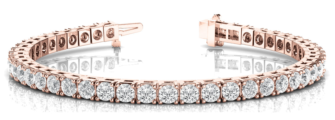 Rose Gold Lab Diamond In Line Tennis Bracelet
