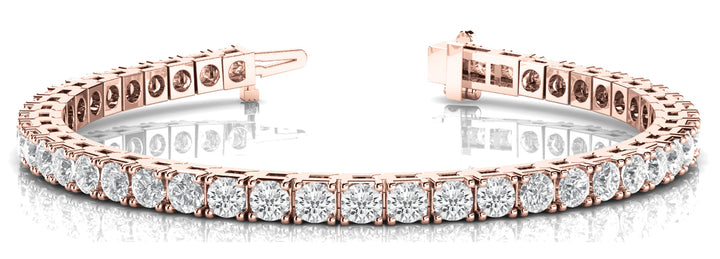 Rose Gold Lab Diamond In Line Tennis Bracelet