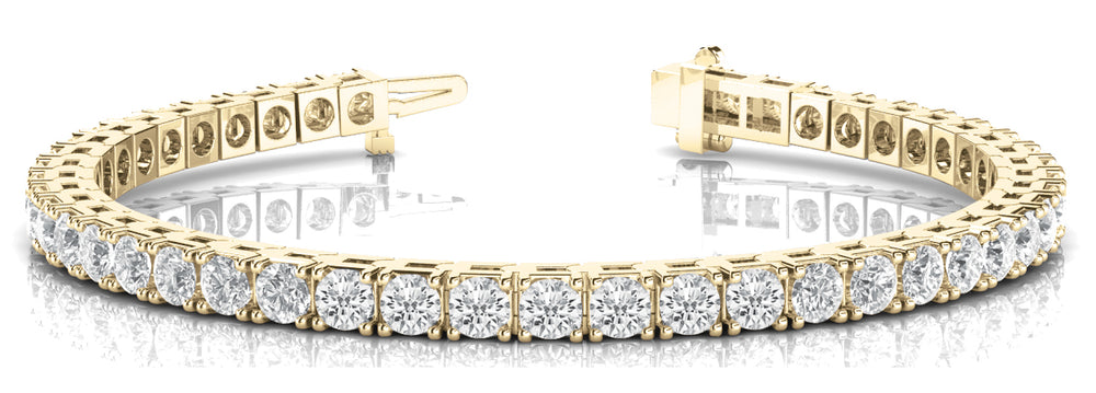 18K Yellow Gold Lab Diamond In-Line Tennis Bracelet