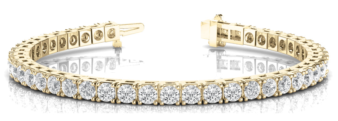 14K Yellow Gold Lab Diamond In-Line Bracelet