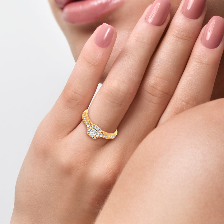 14K 0.55CT Certified Lab Grown Promise Ring