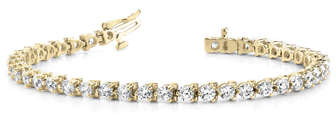 14K Yellow Gold Lab Diamond In-Line Bracelet