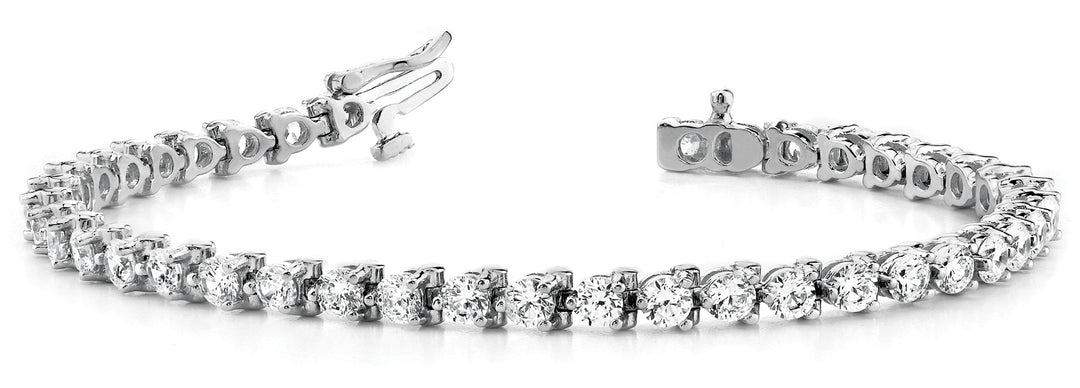 Platinum 1ctw Round Diamond Line Bracelet