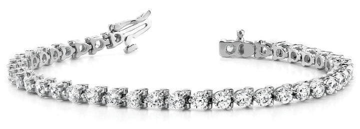 Platinum 1ctw Round Diamond Line Bracelet