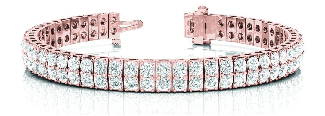 18K Rose Gold 88-Diamond Vertical Bar Bracelet