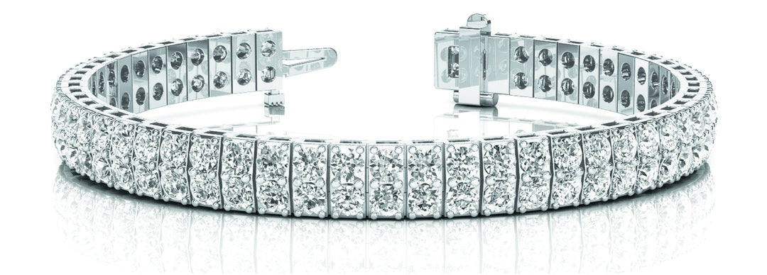 18K White Gold 88-Diamond Vertical Bar Bracelet
