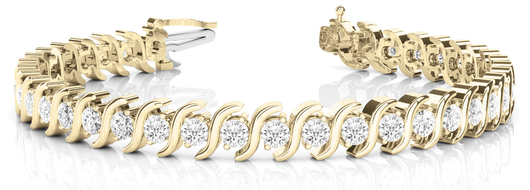 18K Yellow Gold Lab Diamond S Link Bracelet