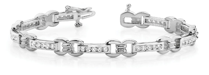 18K White Gold 1 CT Diamond Fashion Bracelet