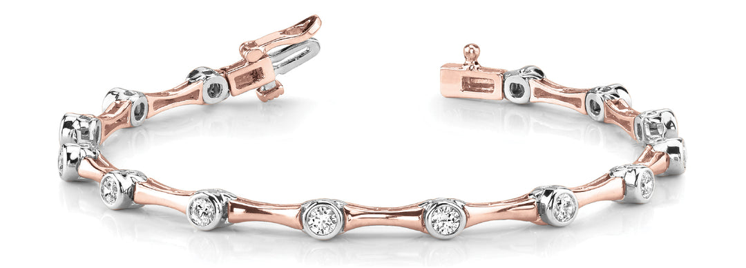 18K Rose Gold Diamond Fashion Bracelet