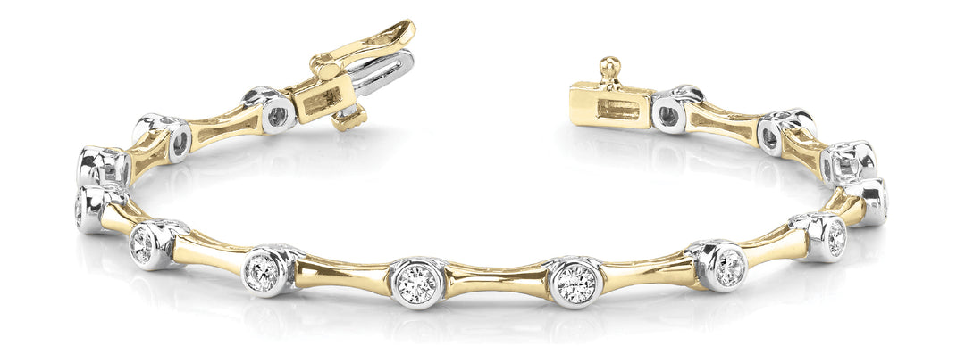 14K Yellow Gold Diamond Fashion Bracelet