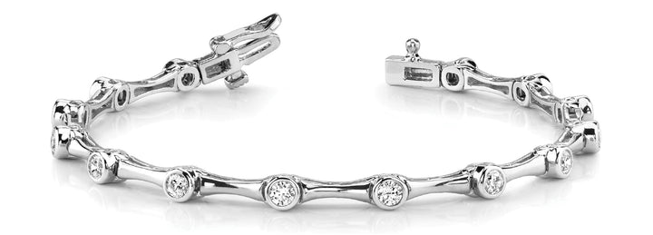 White Platinum 14-Diamond Fashion Bracelet
