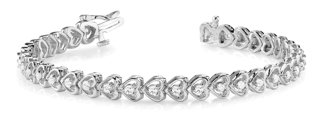 Platinum 7/8 ct Diamond Line Bracelet
