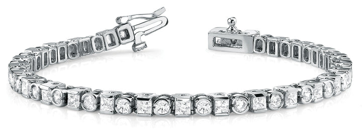 White Gold Lab Diamond In-Line Bracelet