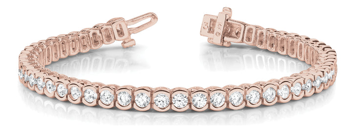 18K Rose Gold 10.5 CT Diamond Line Bracelet