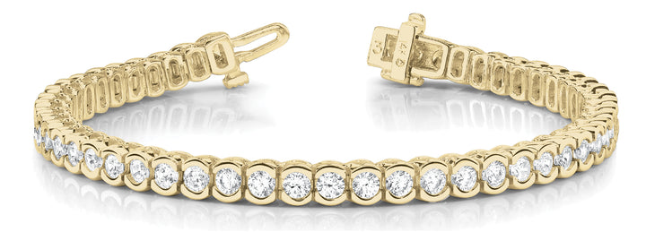 14K Yellow Gold 10.5ct Diamond Line Bracelet