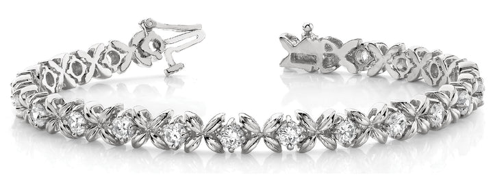 Lab Diamond XO Line Bracelet