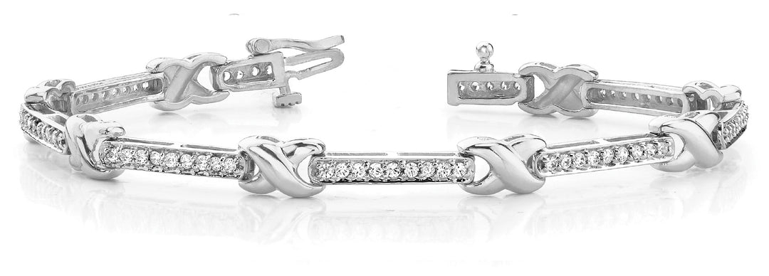 White Gold 72-Diamond Fashion Tennis Bracelet
