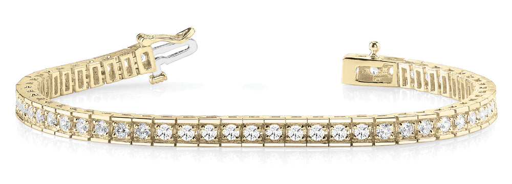 14K Yellow Gold Lab Diamond Tennis Bracelet